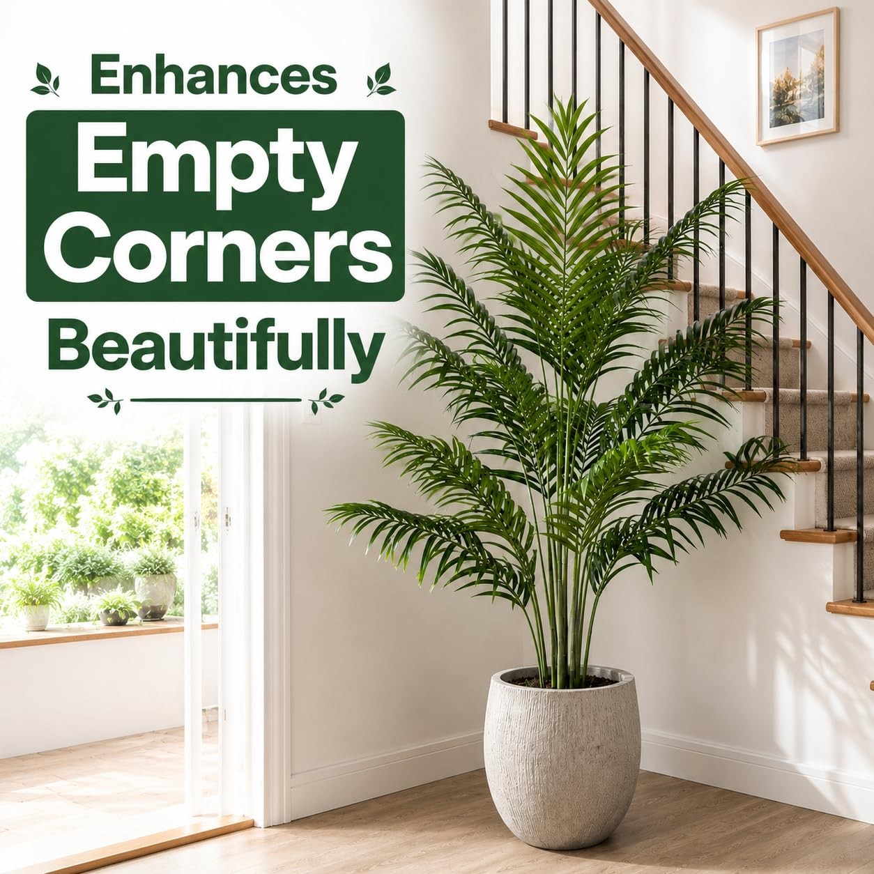 5ft Artificial Palm Tree – Realistic Fake Palm Tree Decor for Indoor & Outdoo…