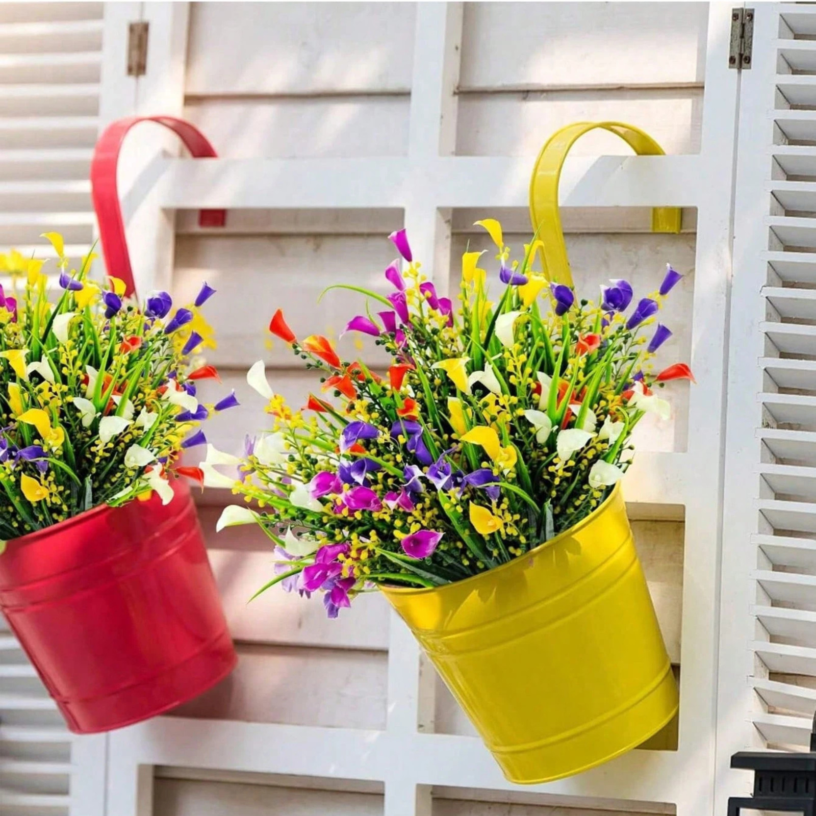 5 Bunch Artificial Calla Lily Flowers UV Resistant Fake Plan Outdoor Garden Deco