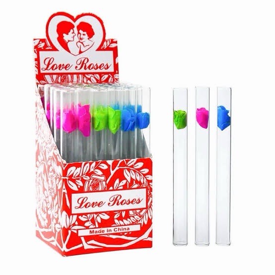 Love Roses Glass Tubes 36pcs-1BOX -WHOLESALE PRICE-FAST SHIPPING ✅