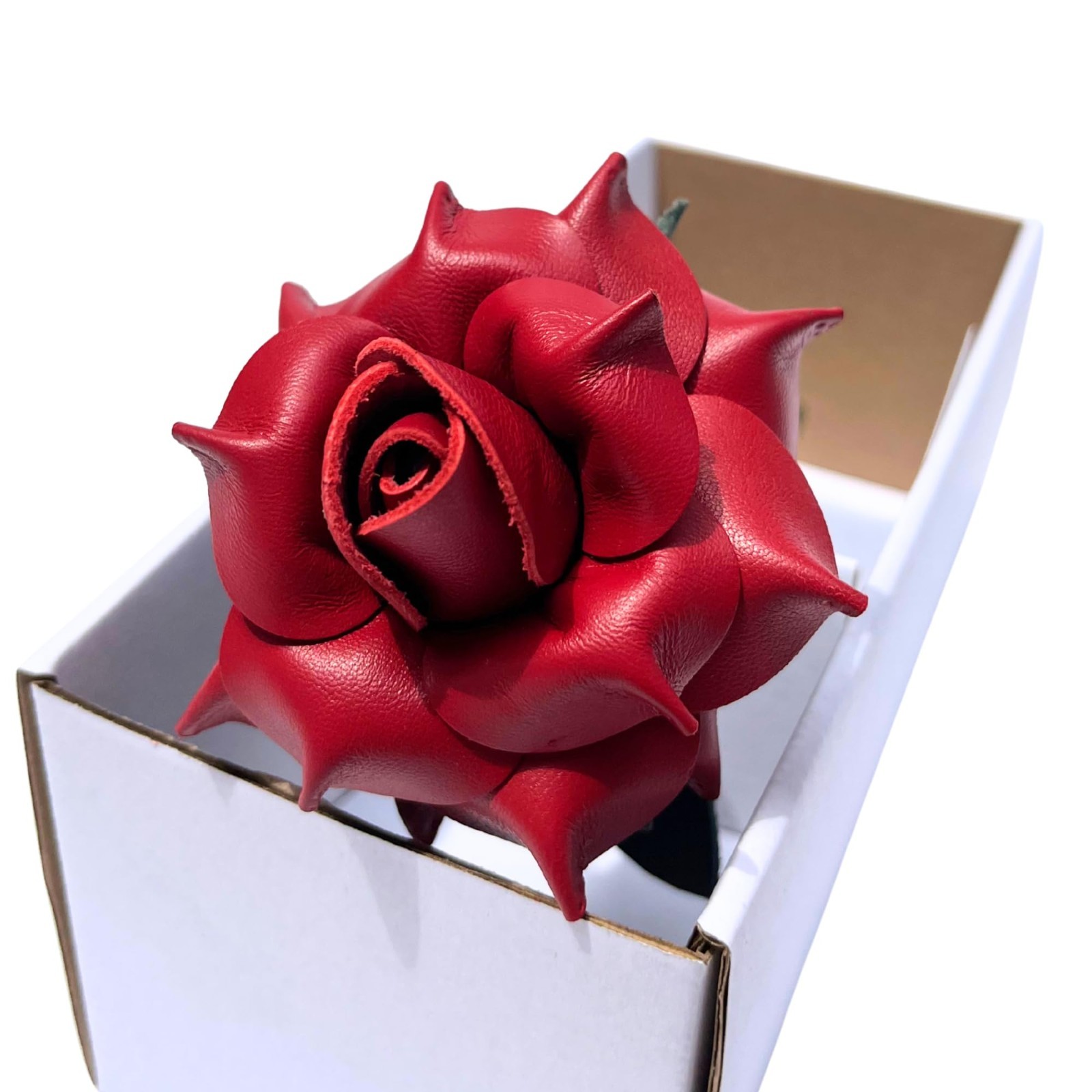 Handmade Genuine Leather Rose Gift – Perfect for 3rd Anniversary, Valentine’s Da