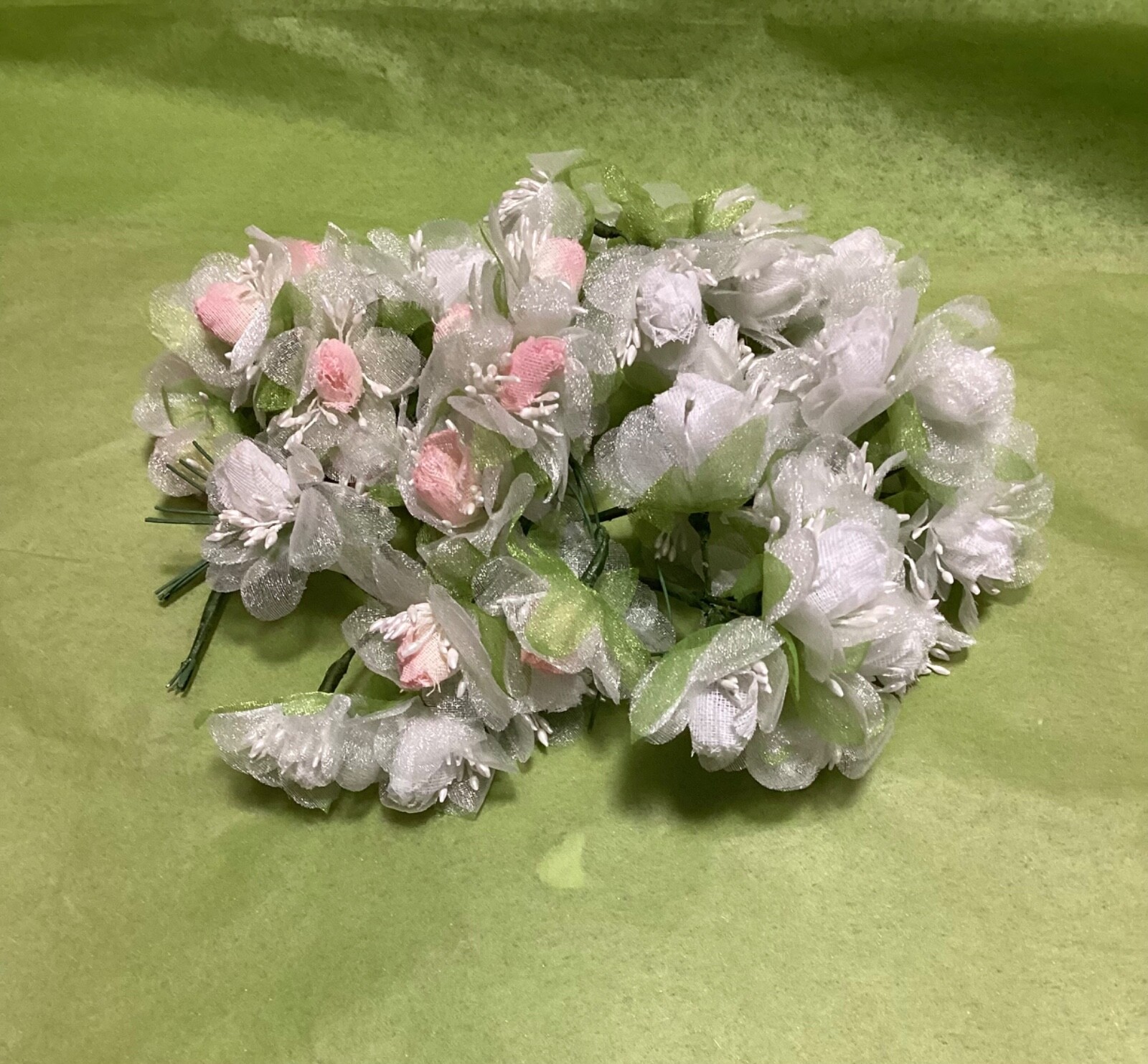 Nylon Organza Mini Roses 47 Pcs