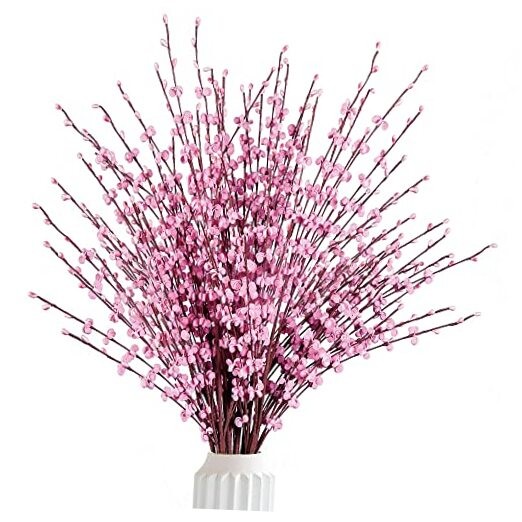 10 Pcs 29.5’’ Long Artificial Jasmine Flowers Tall Fake Flower Bouquet Pink