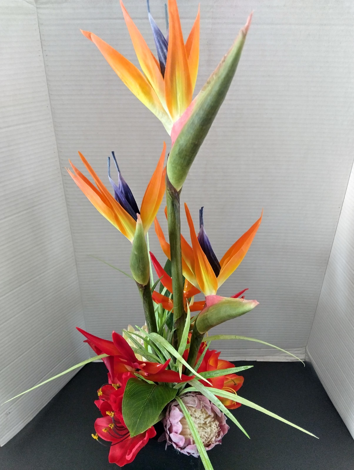 Artificial tropical floral arrangement