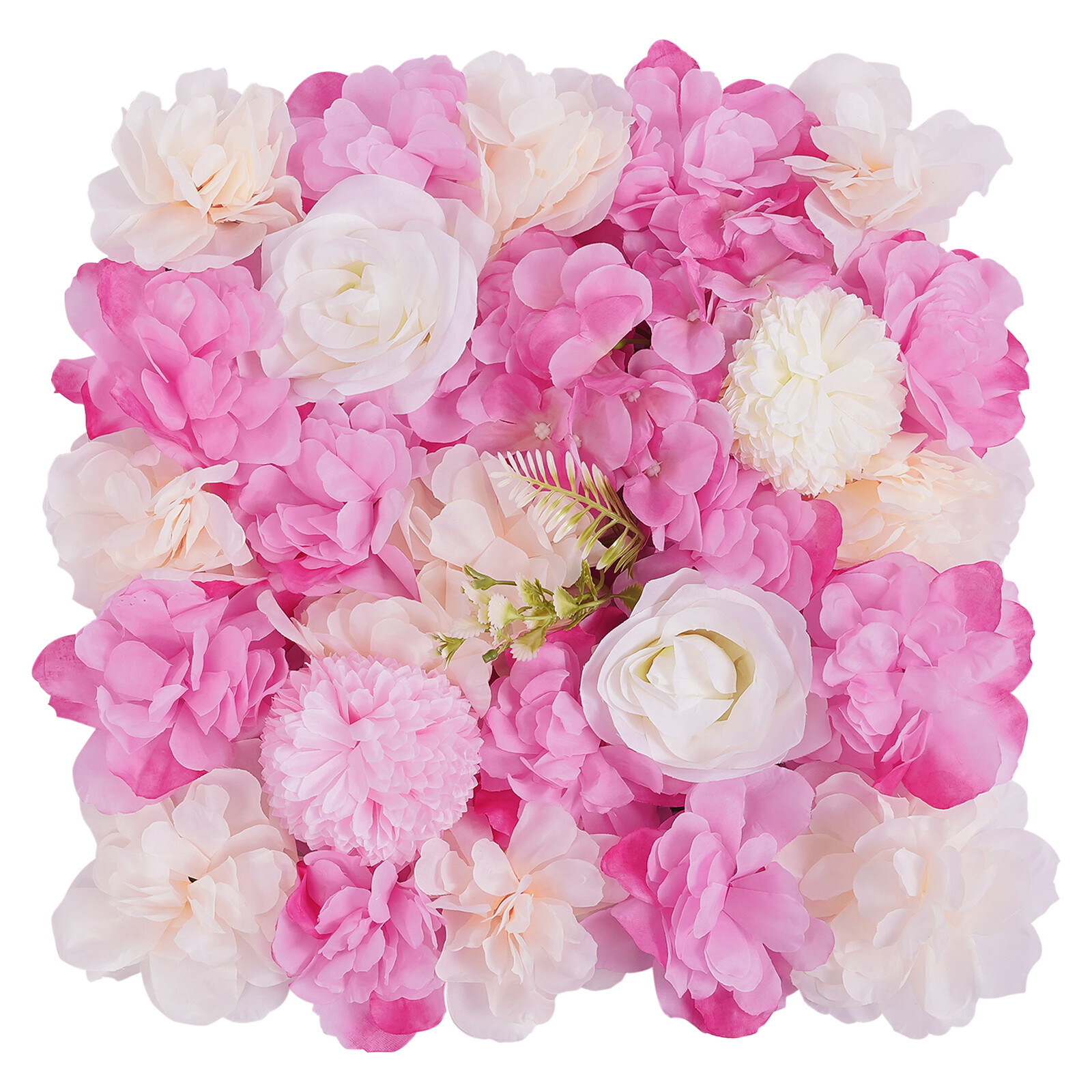 3D Flower Wall Panel-12pcs Artificial Flower Wall Background Silk Rose Mat