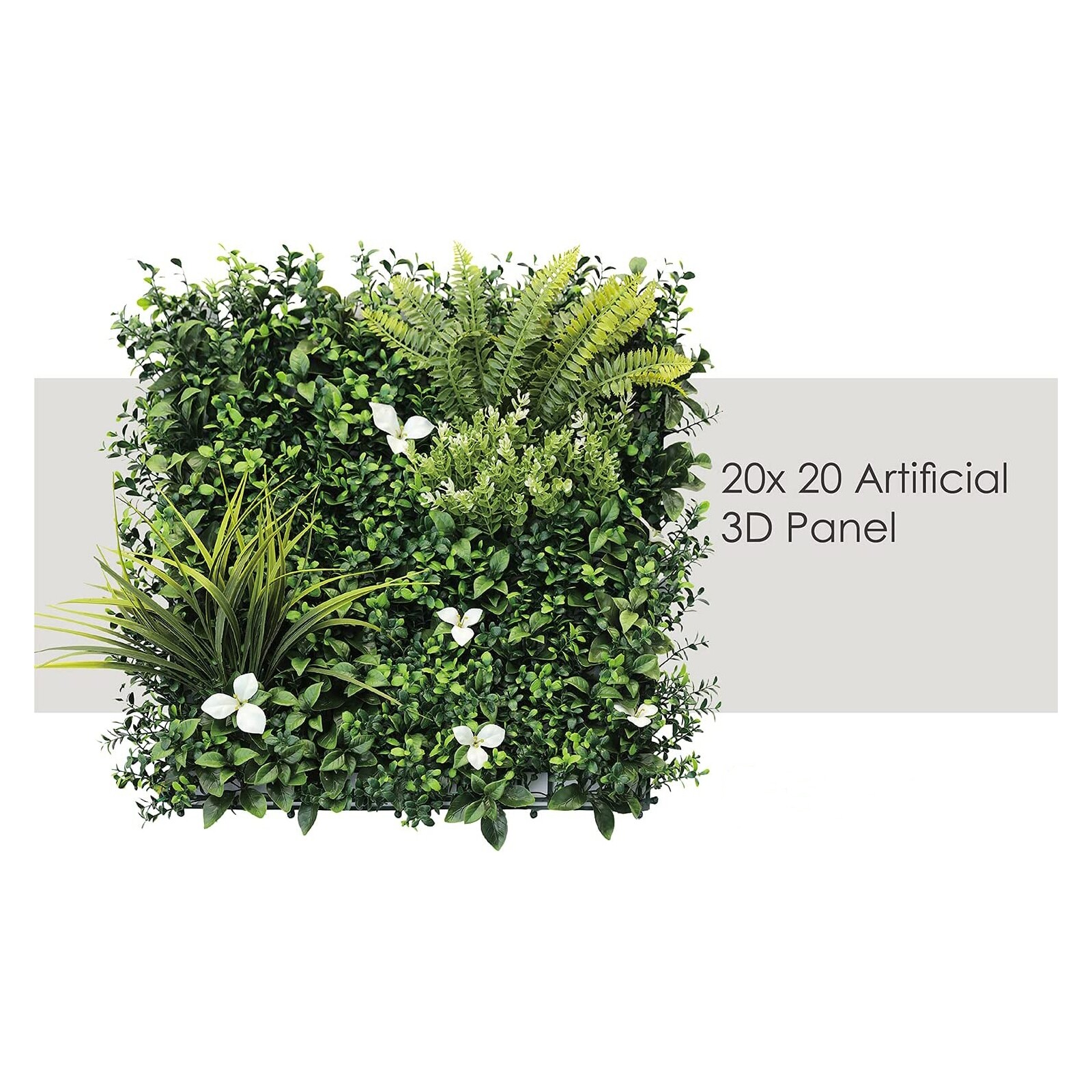 20″x20″ Artificial Faux 3D Mix Leaf Privacy Fence Home Outdoor Decor Panel V5