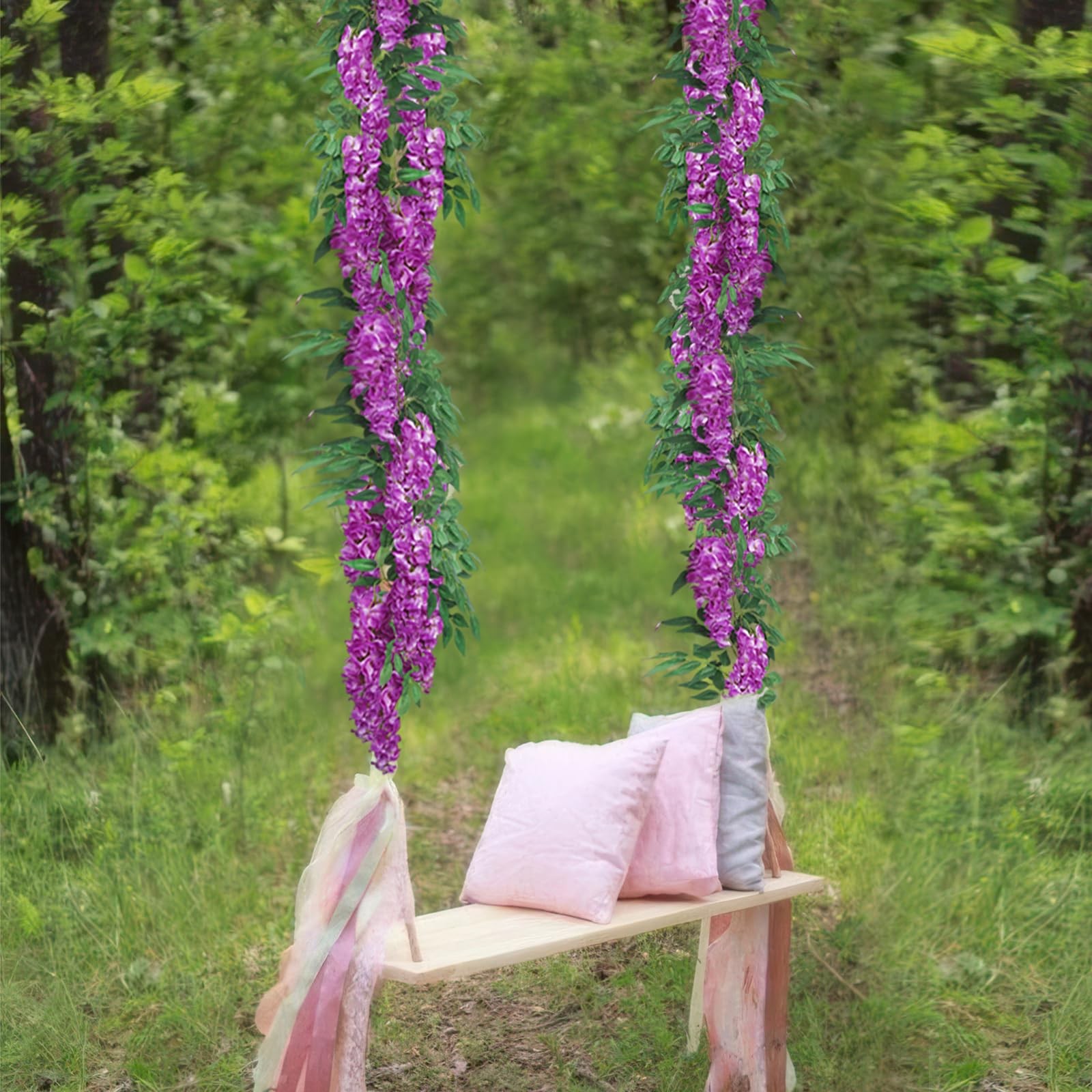 Wisteria Hanging Flowers Wisteria Flowers Vine Garland Wedding Arch Decoratio…
