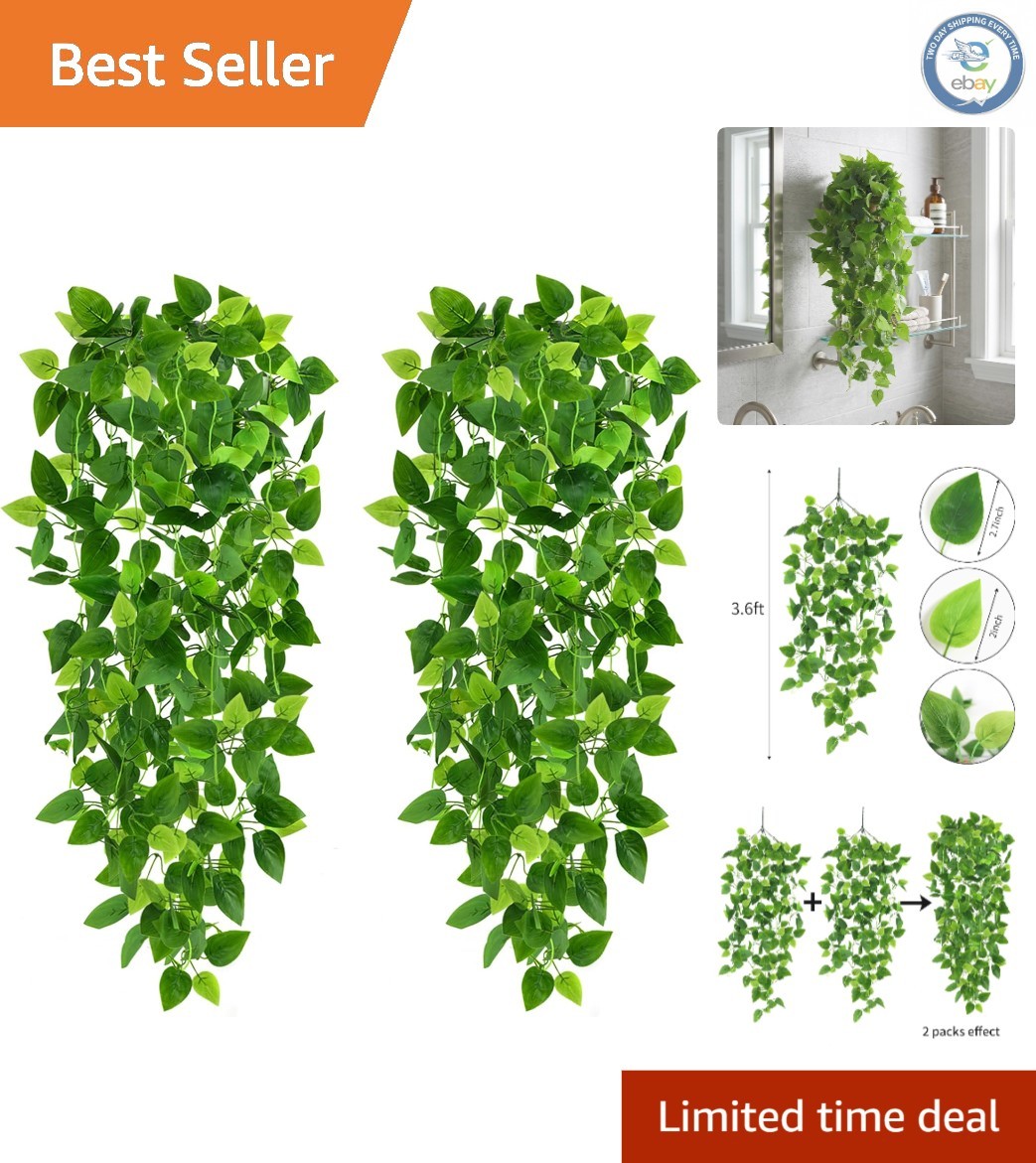 Versatile 3.6ft Artificial Hanging Ivy Plants – Perfect for Indoor & Patio Use