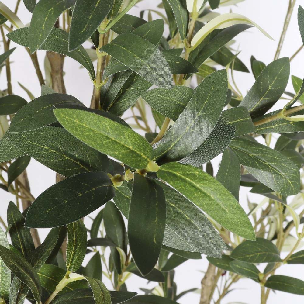 Artificial Olive Tree in Black Plastic Pot, 1pc/set