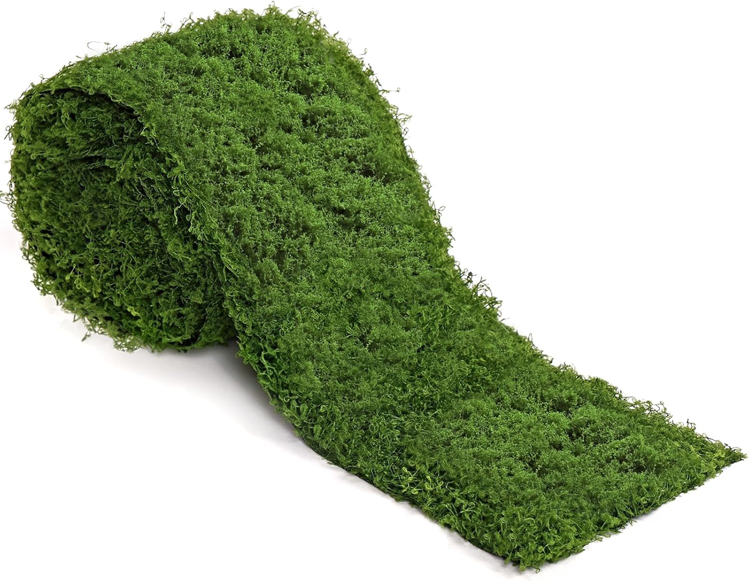 Artificial Moss Mat, 4″ X 47″ Dark Green Fake Moss Roll for Crafts Table Runner