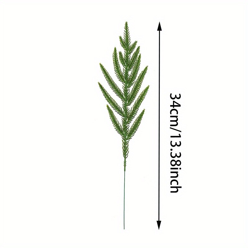 8Pcs Artificial Norfolk Pine Branches for Christmas Wreath Garland DIY 13.38in
