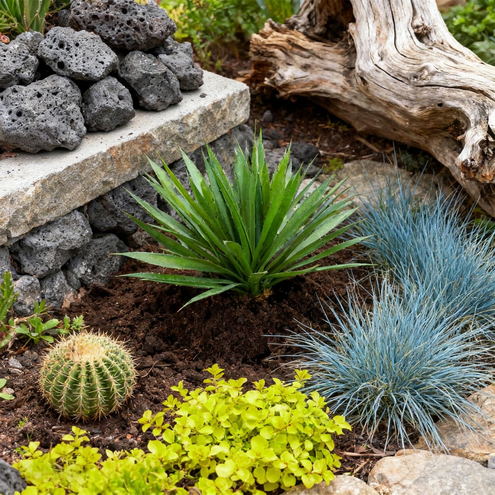 17 Inch Green Artificial Agave Plant Faux Succulents Plants for Home Decor Of…