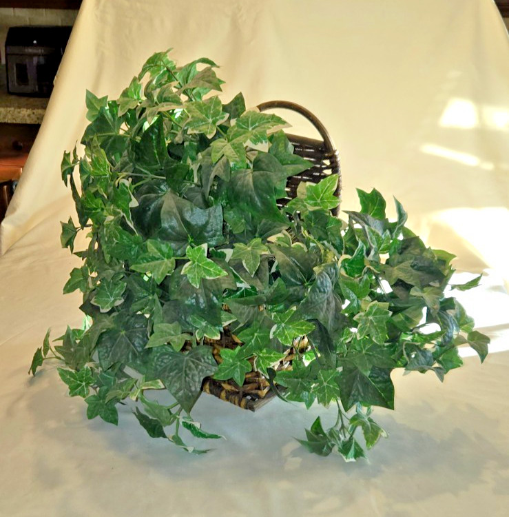 Artificial Ivy Plant in a Ledge Basket