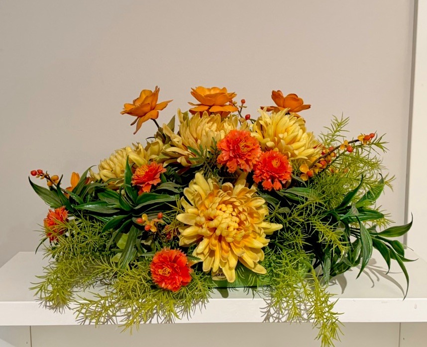 Vintage Centerpiece Plastic Floral Haeger Pottery Fall Autumn F15