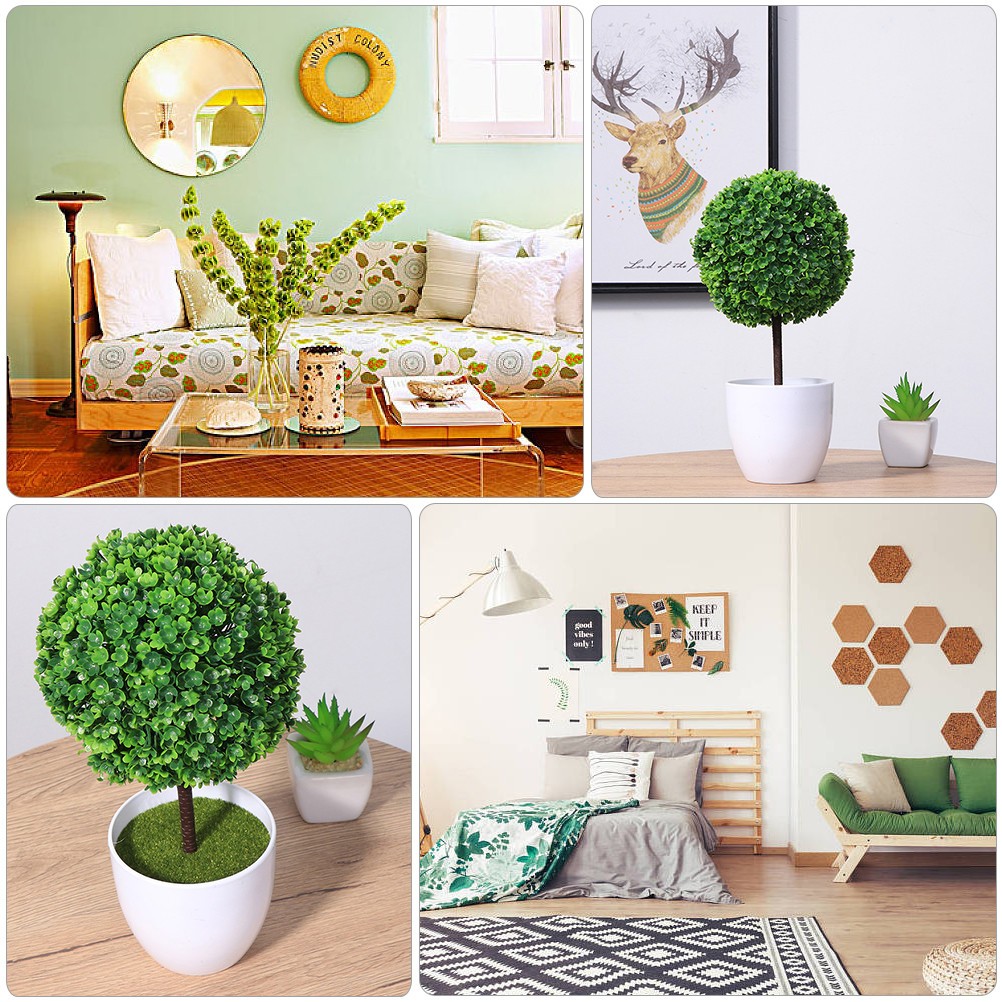 Potted Fake Plants Desktop Potted Plants Artificial Greenery Plants