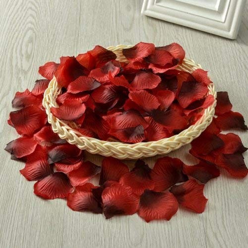 1000PCS Artificial Silk Rose Petals Dark Red Burgundy Wedding Party Decoration