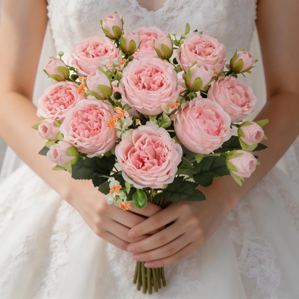 4 Bouquet Silk Peony Artificial 36 Heads Fake Flowers Home Wedding Party Decor
