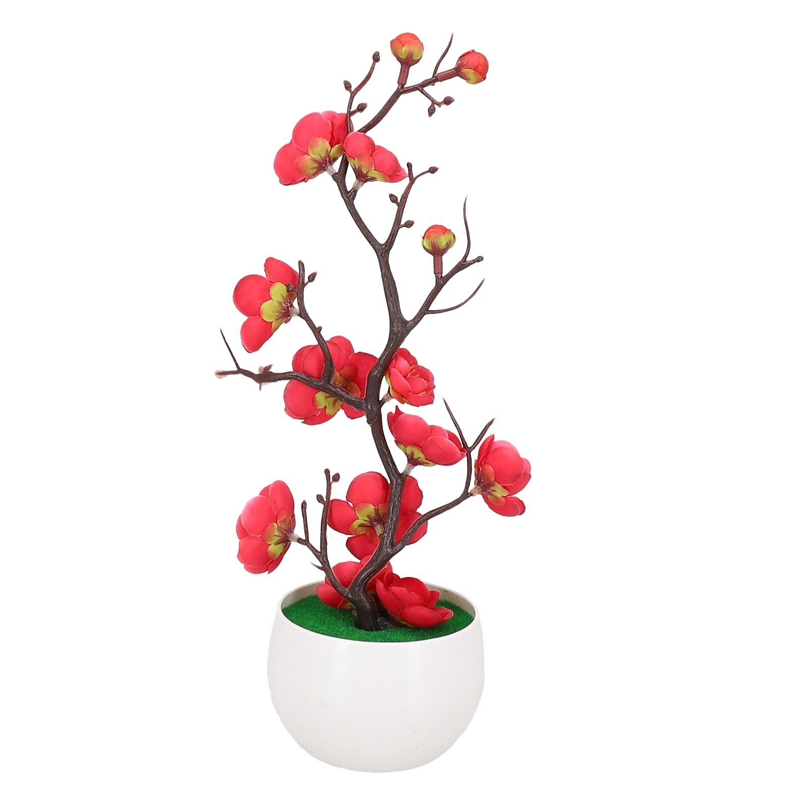 Plant Artificial Potted Flower Plastic Plum Blossom Decorative Garden Home