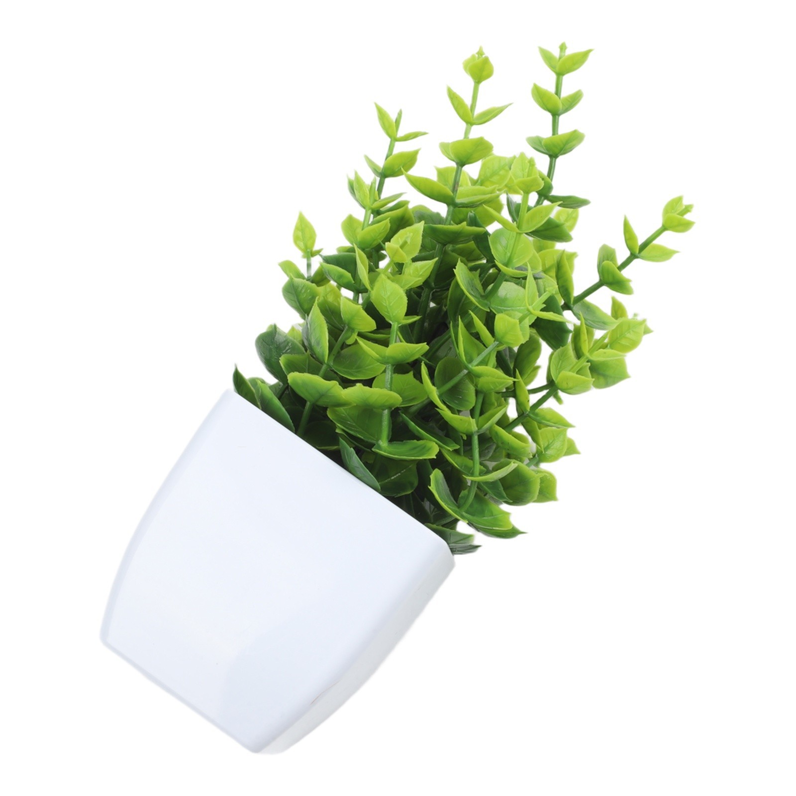 Compact Fake Lavender Eucalyptus Arrangement for Modern Home Office Desk Setup