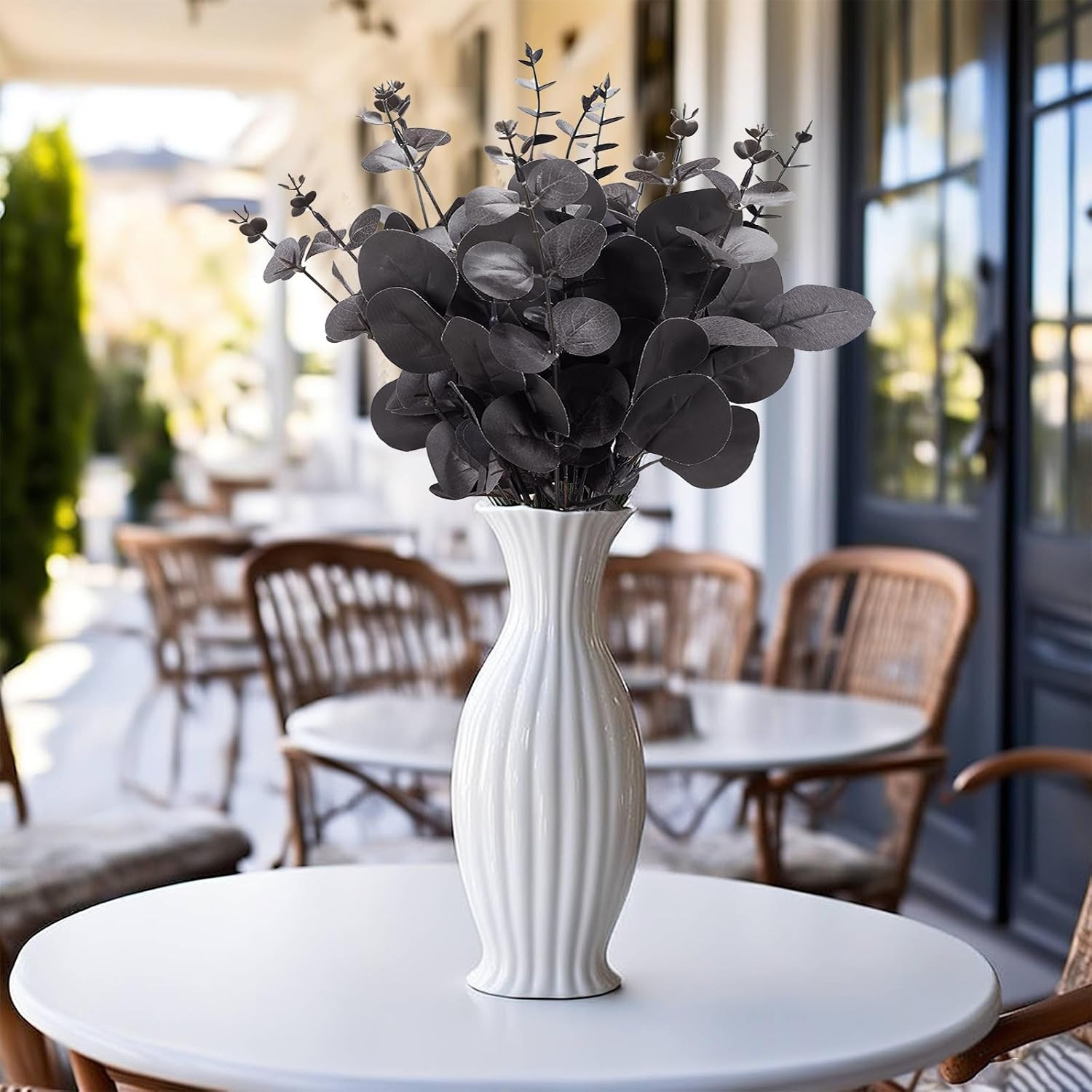 120 Pcs Mixed Faux Eucalyptus Stems for Halloween & Home Decor