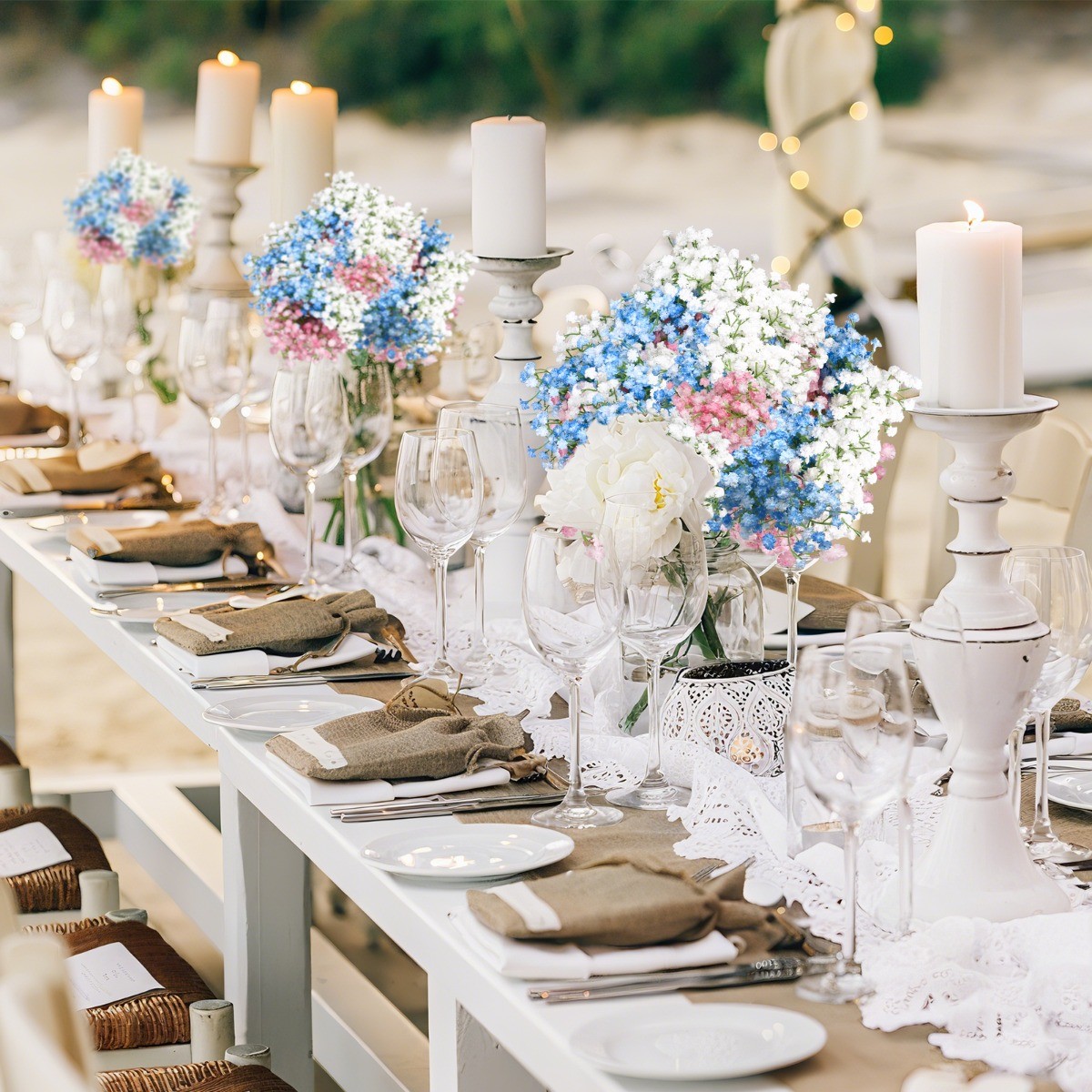 18Pcs Artificial Fake Babys Breath Flowers Faux Gypsophila Wedding Home Decor