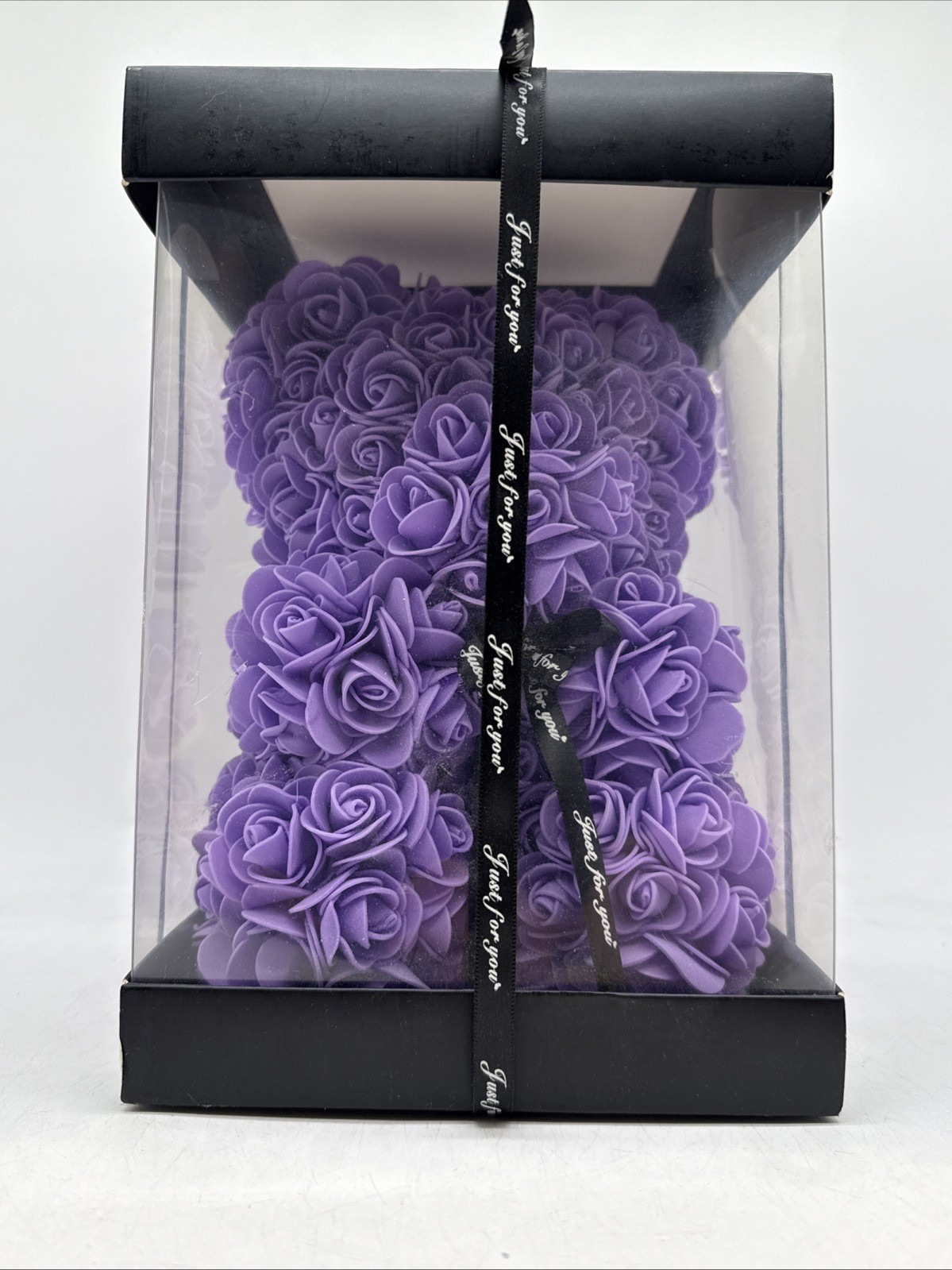 Purple Flower Eternal Rose Teddy Bear Christmas Mother’s Day Birthday Love