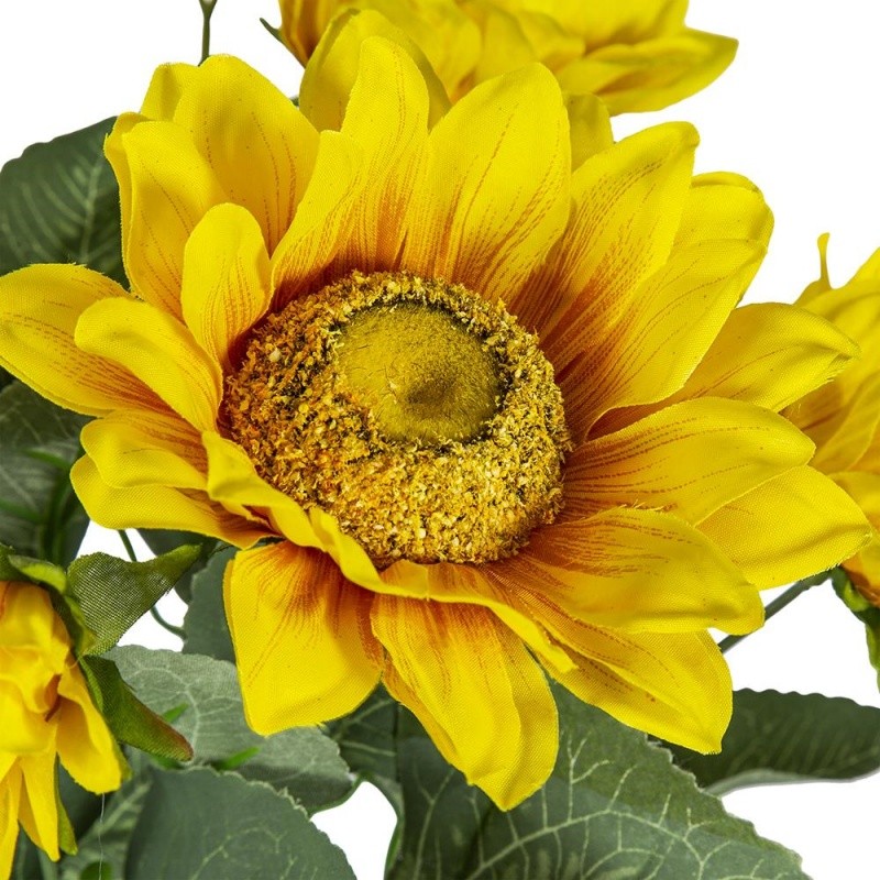 4pack, Artificial Yellow Sunflower Bush, Garden Home Table Flower Decor