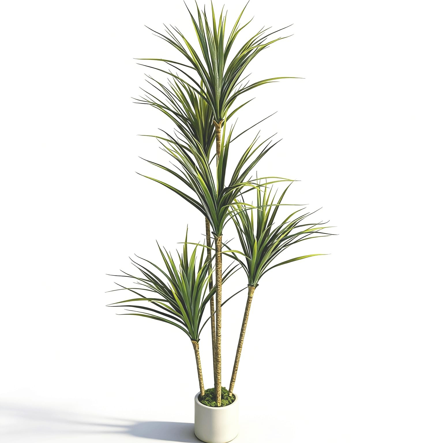 Dracaena Artificial Plant (Dragon Tree) – 5FT Artificial Plants Indoor with R…