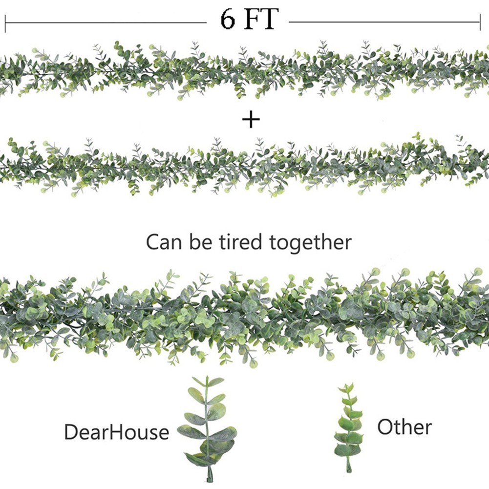 180cm/6FT Eucalyptus Floral Décor Rattan Simulation Wedding 1.8M Hanging