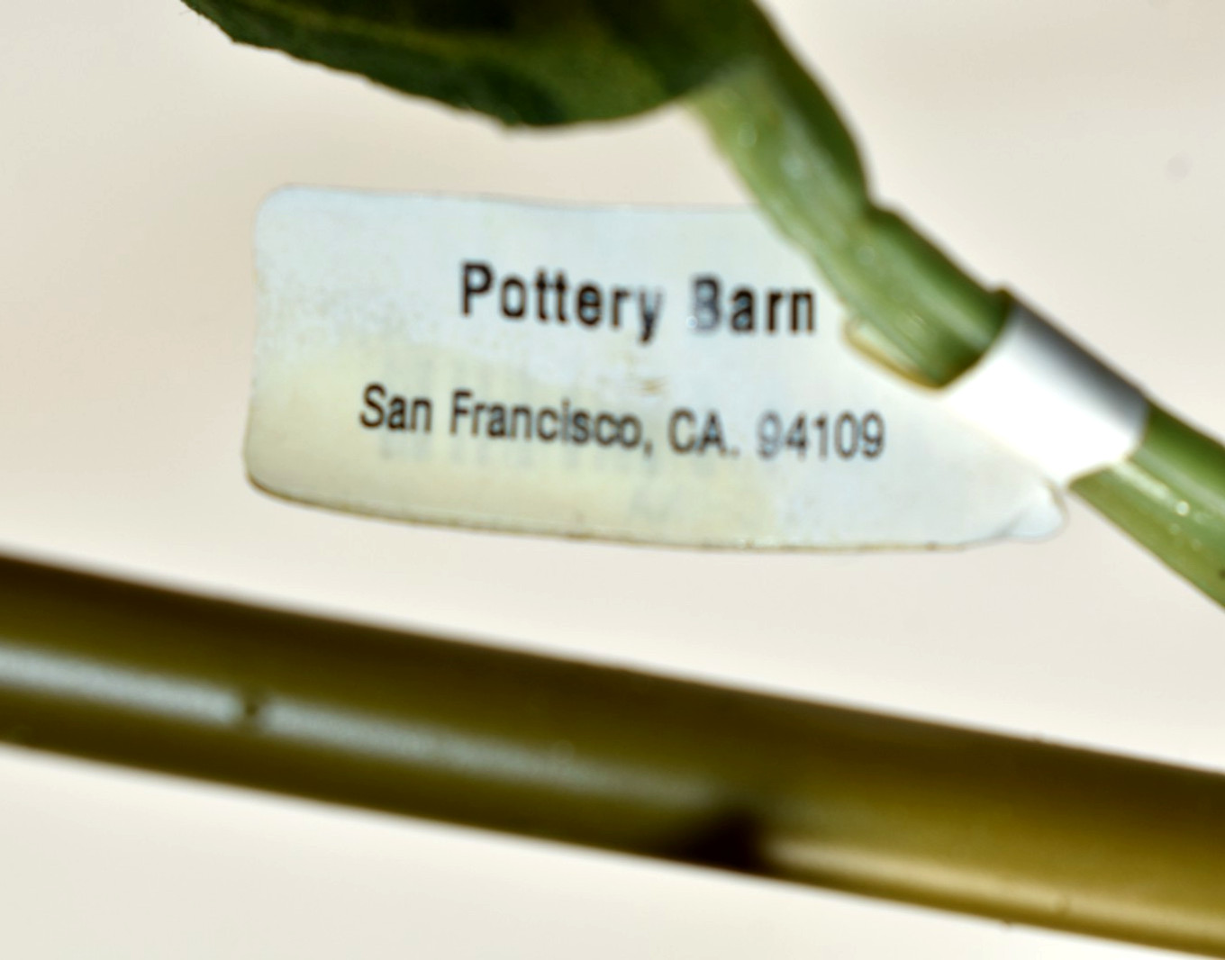 Pottery Barn Faux Hydrangea Ivory Branch Artificial Flower 26″ Stem NEW NOS