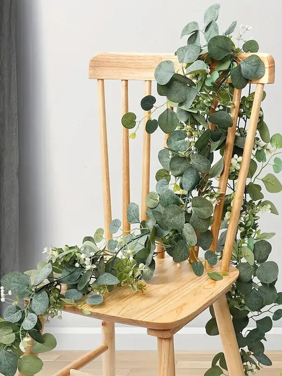 5.9FT Artificial Flower Garland Eucalyptus Rose Vine Home Decor