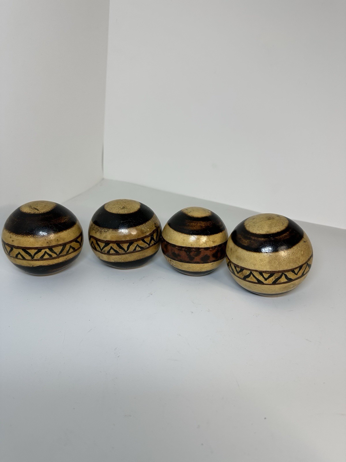 Set of 4 Monkey Apple Dried Pods Decorative Bowl Filler Rustic Jungle Decor
