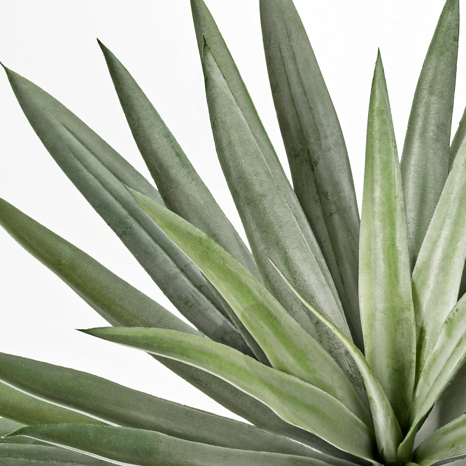 Briful Large Artificial Agave Plant Stems, 2 Pack 18.1in Faux Bushes Fake Silk