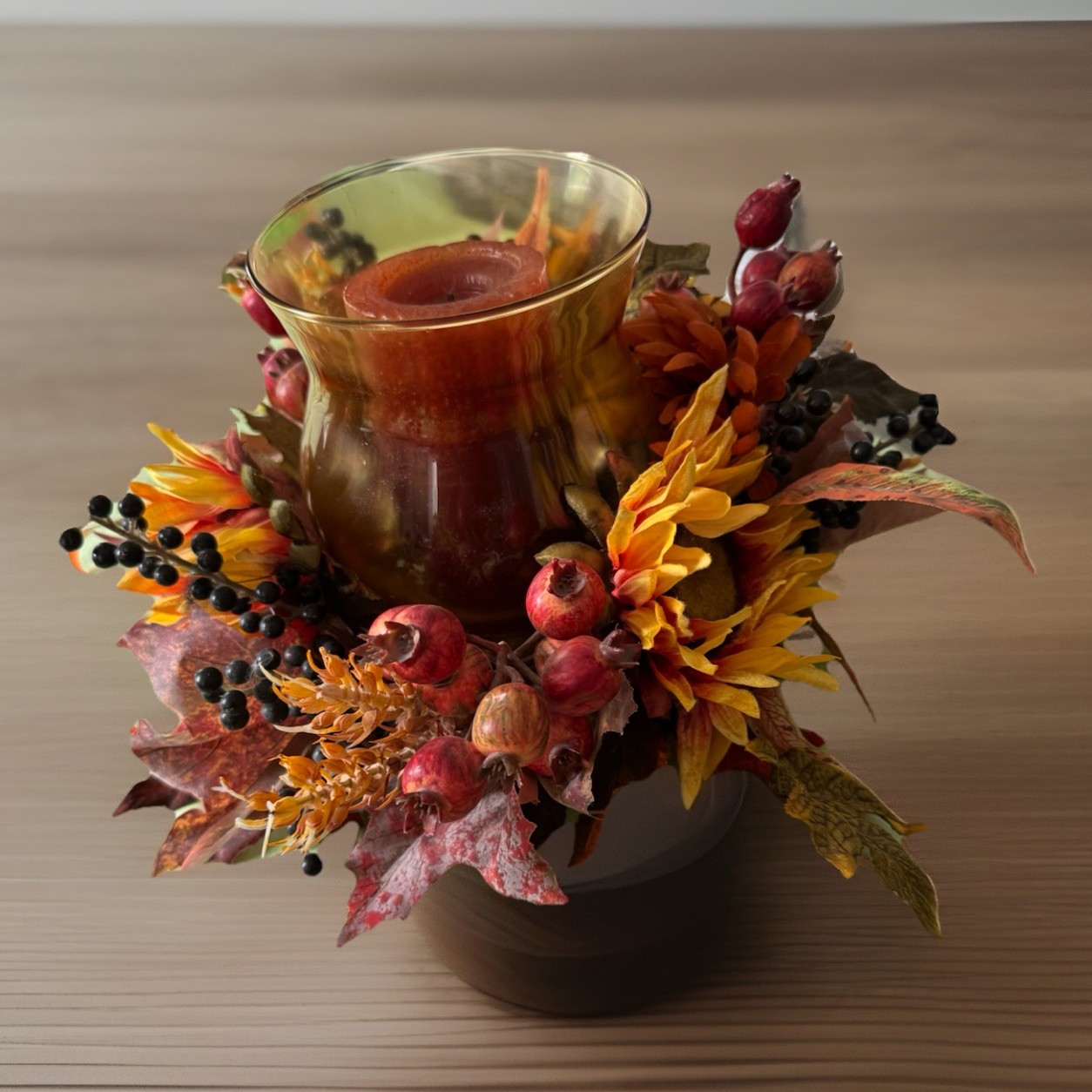 Flower Arrangements Centerpiece With Candle