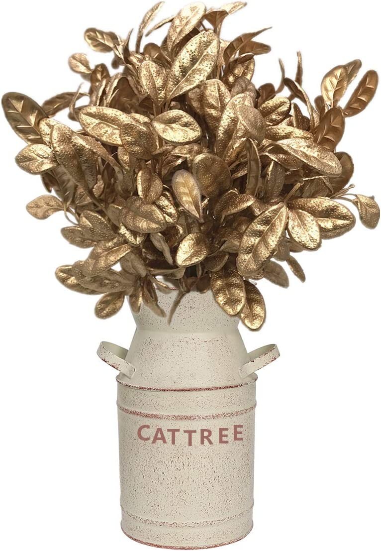 CATTREE Artificial Plants Filler Christmas Wedding Decor Decorations 4 pack Gold