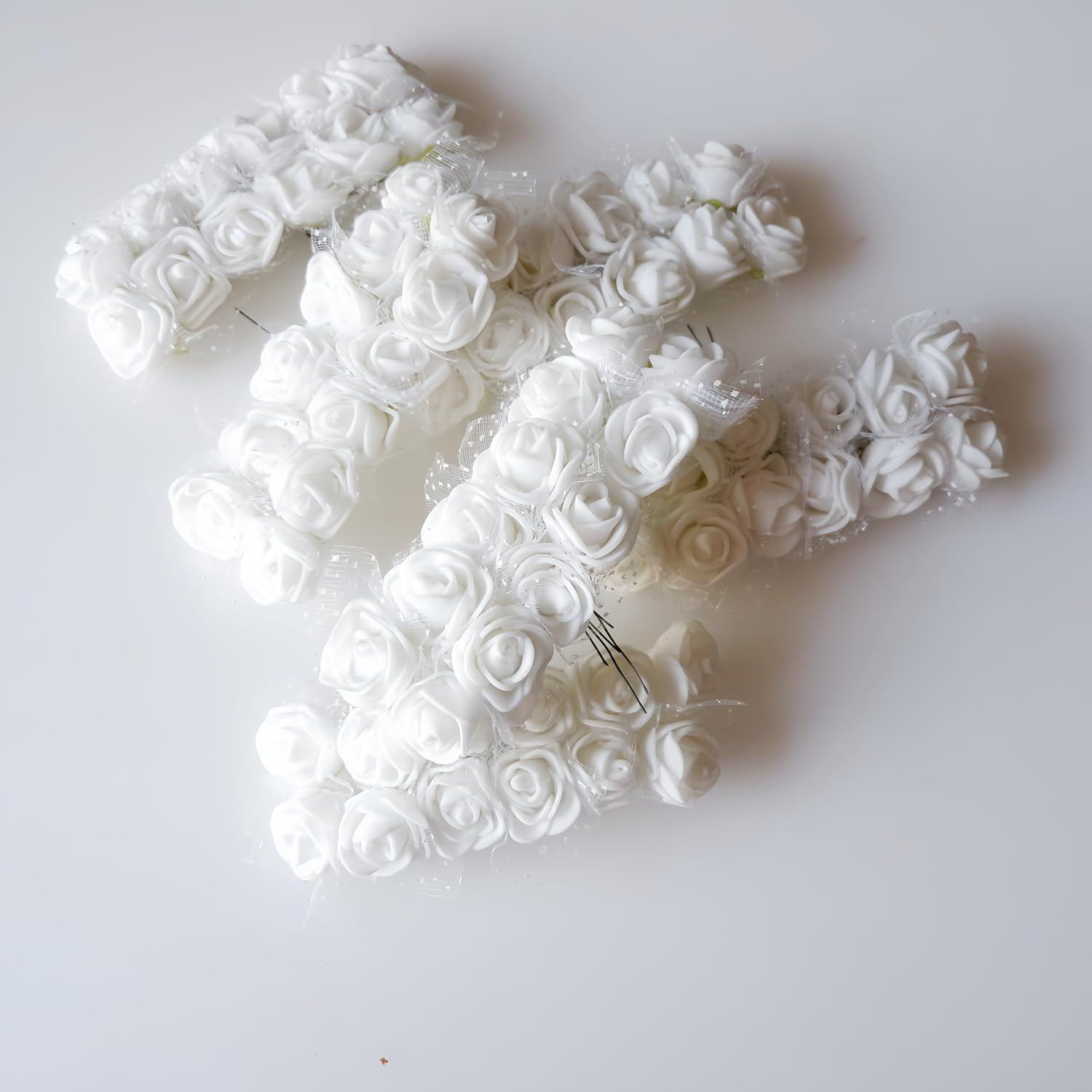 Mini Foam Roses Artificial Flowers Bulk, Foam Small Flowers Heads for Crafts, Fa