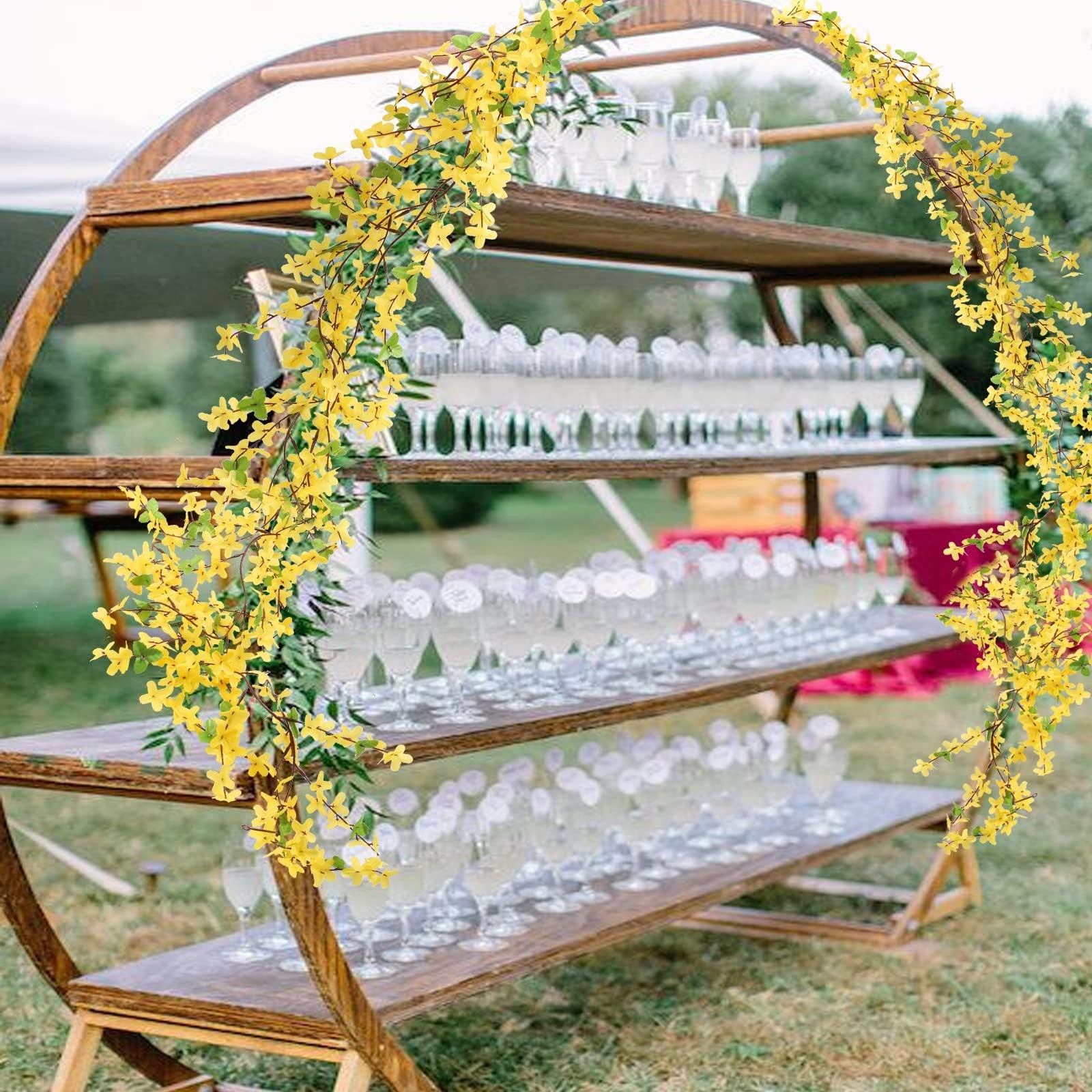 4pcs 23.6ft Forsythia Garland Artificial Flower Garlands Spring Garland for M…