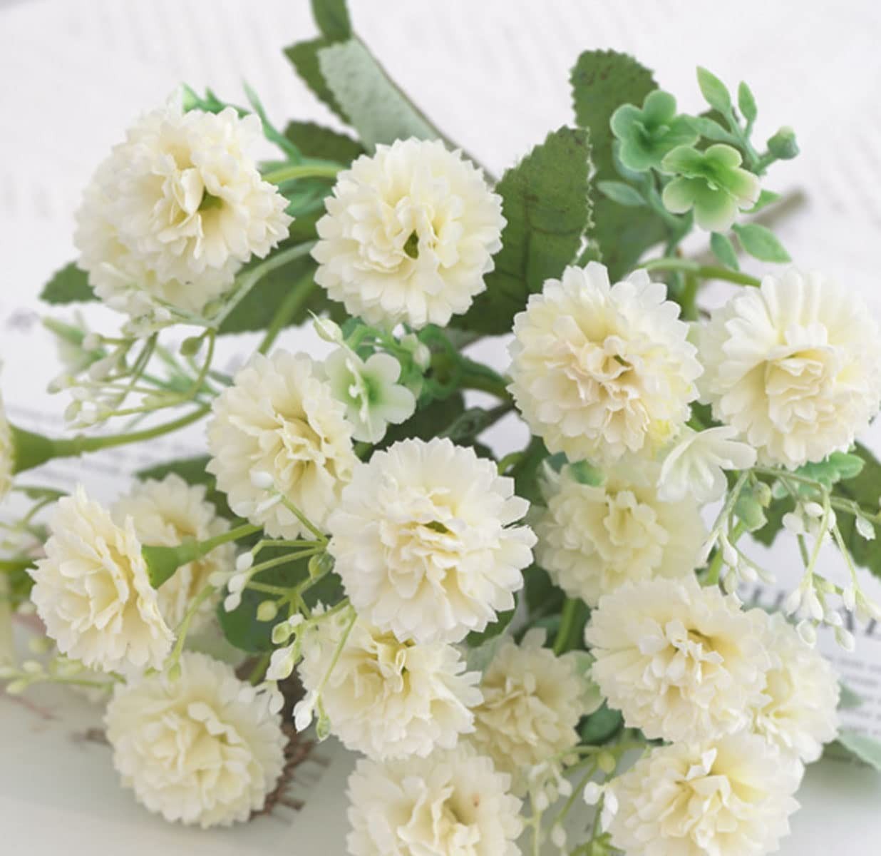 2pcs Small Carnation Artificial Flowers Bulk Fake Flower with Stems Silk Carn…