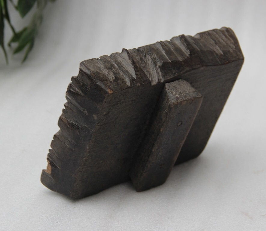 Original Old Hand Carved Wooden Textile Printing Block