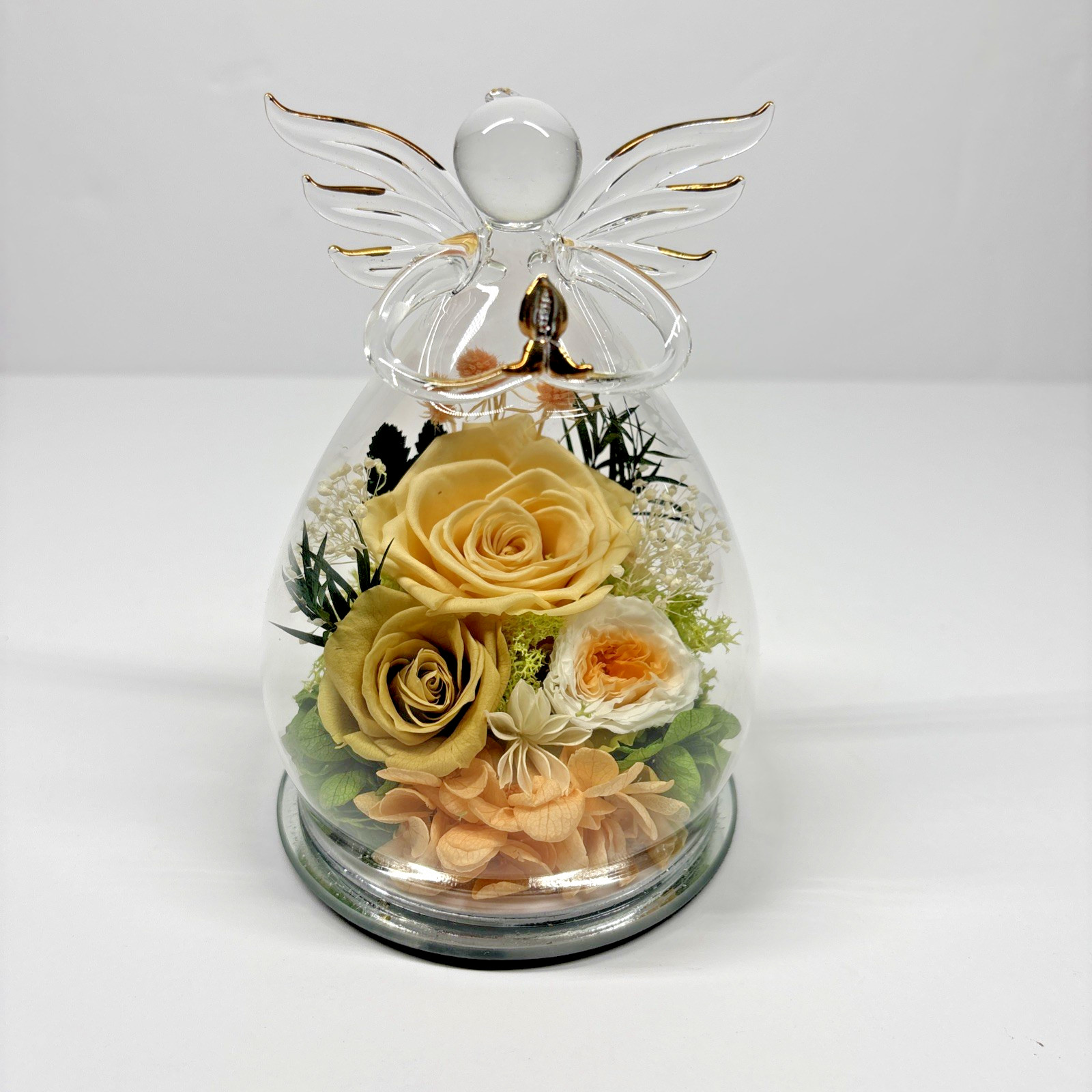 Gifts for Women, Mothers, birthdays Angle Rose Light Up Flowers in Glass *read*