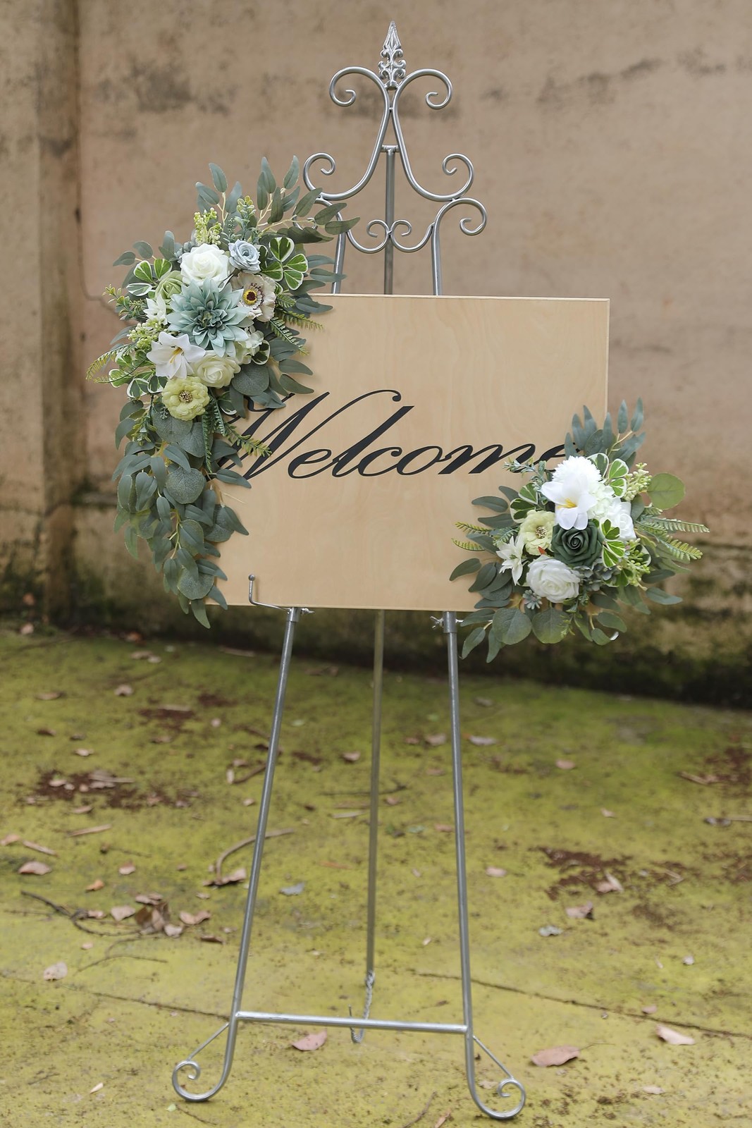 Artificial Flowers Combo Forest Green Silk Fake Flower for DIY Wedding Bridal…