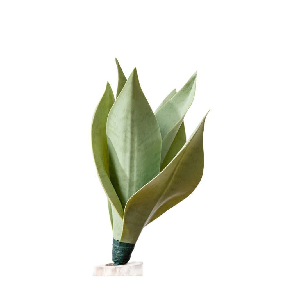 Artificial Snake Plant 25cm Faux Plant Green Leaves for Bedroom Decoration