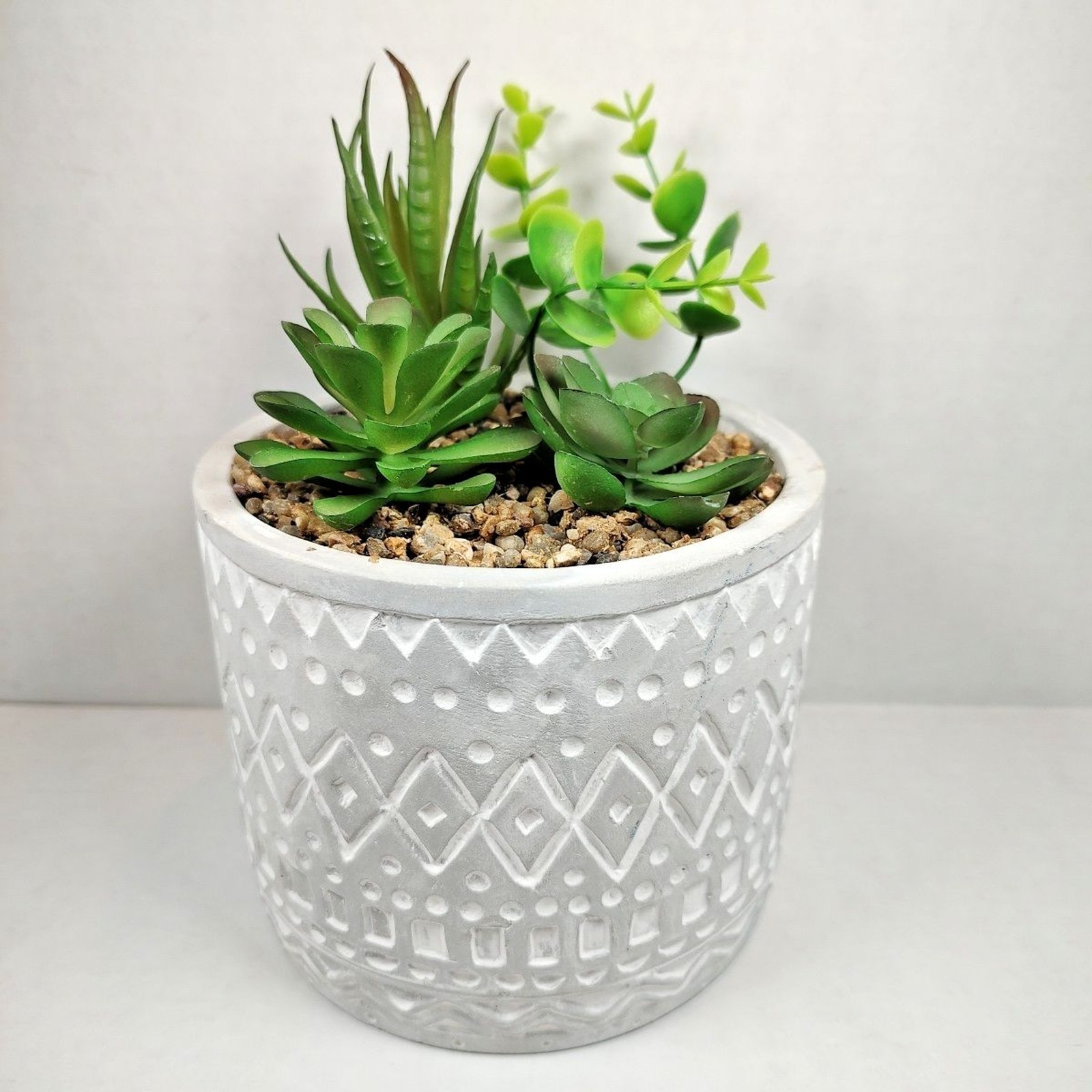 Modern Coastal Artificial Succulent Bouquet Snake & Jade Plant, Echeveria, Sedum