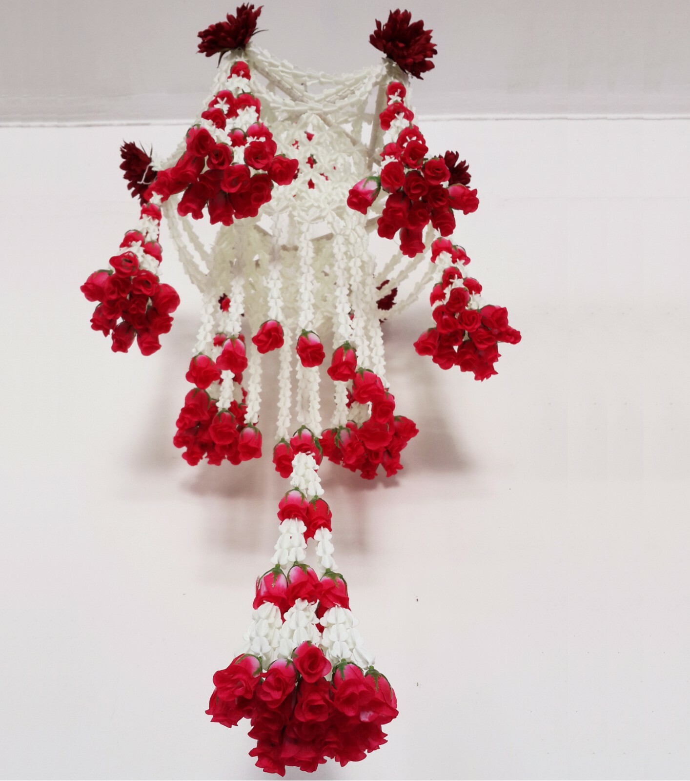 Flower Chandelier, Flower Hanging Mobile, Artificial Flower Garland, Floral Art