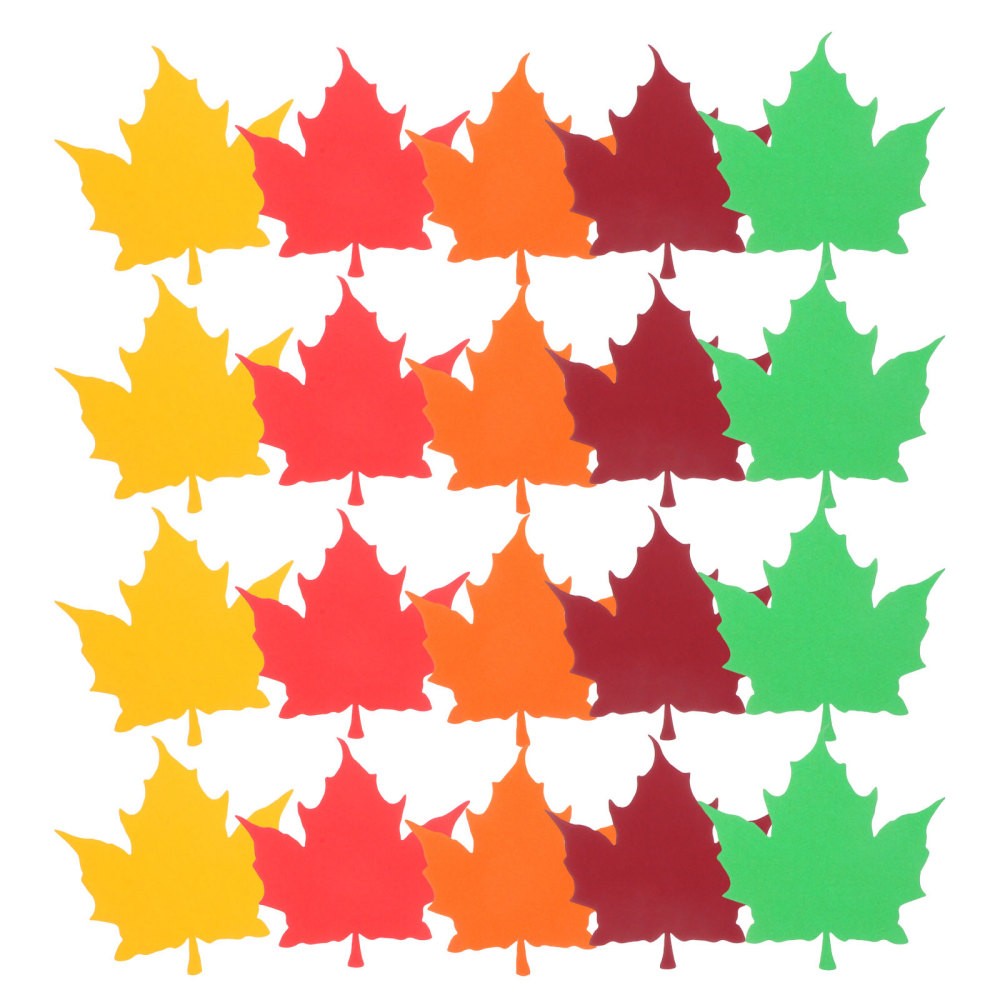 150Pcs Reusable Maple Leaves Paper Cutouts for Thanksgiving Bulletin Board Decor