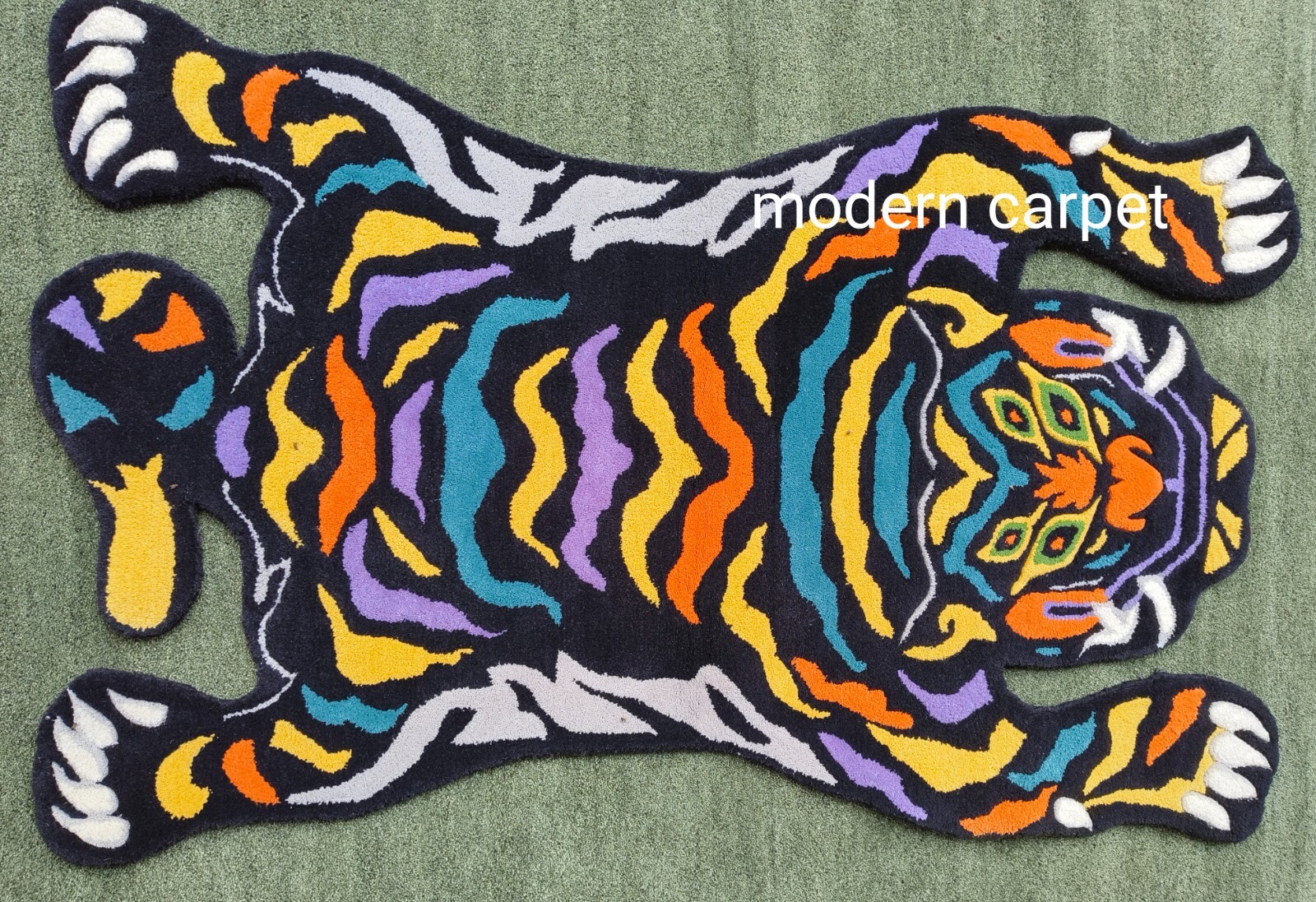 Tibetan Tiger Rugs 3×5 Feet Handmade 100% Woolen Hand Tufted For Home Decoration