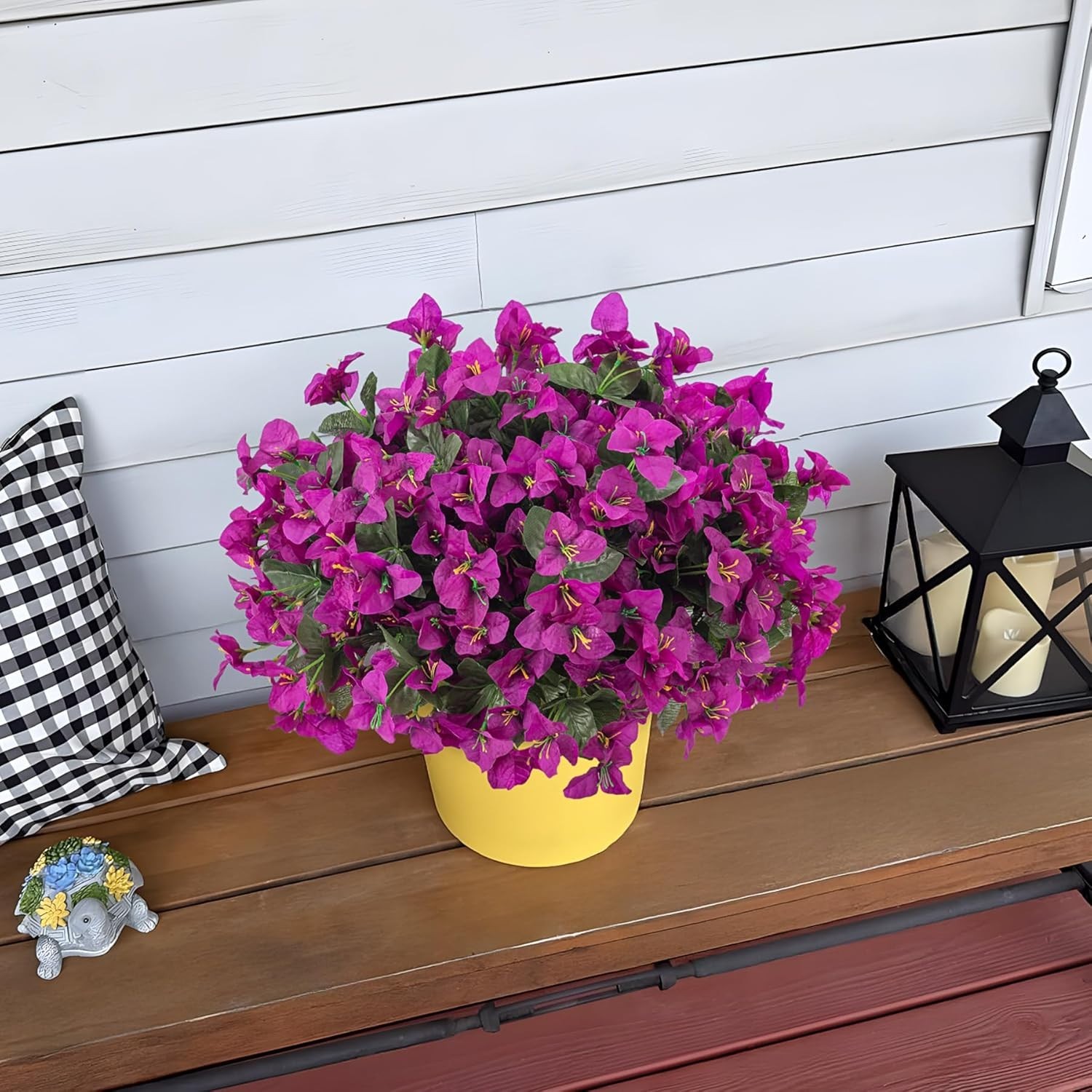 6 Bundles UV Resistant Bougainvillea – Elegant Silk Flowers for Outdoor Decor