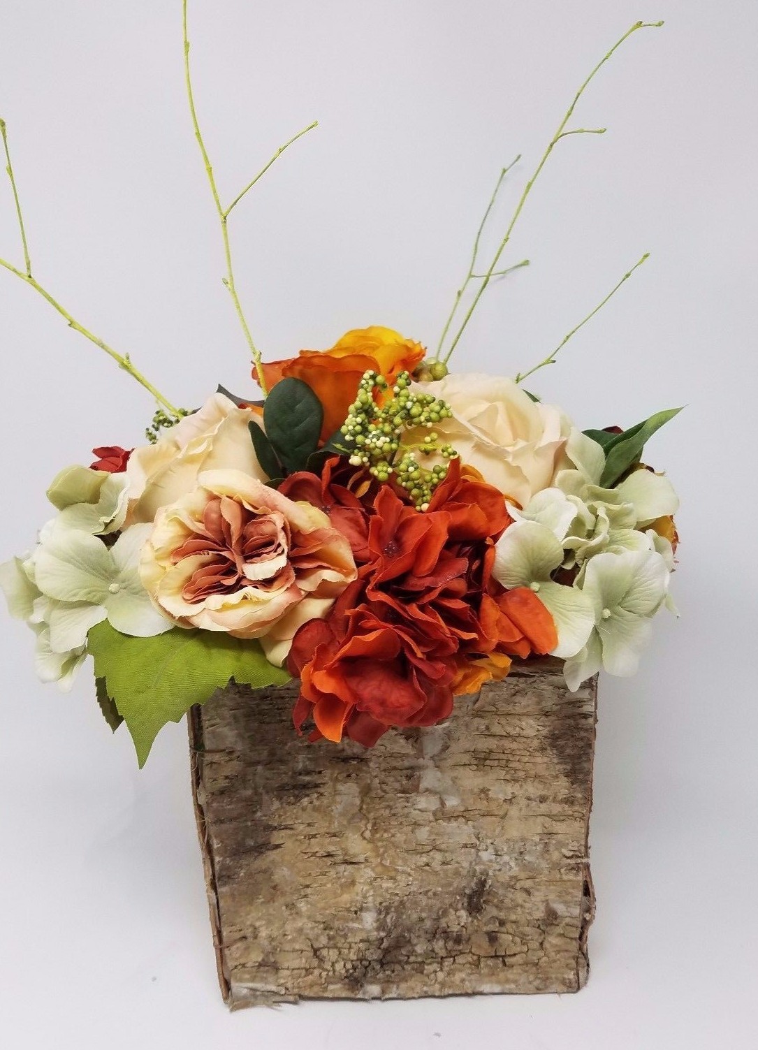 Housewarming Gift, Flower Arrangement in Wooden Box, Home Decor