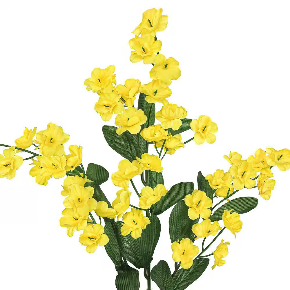 18 In. Yellow Artificial Baby’S Breath Gypsophila Flower Stem Spray (Set of 12)