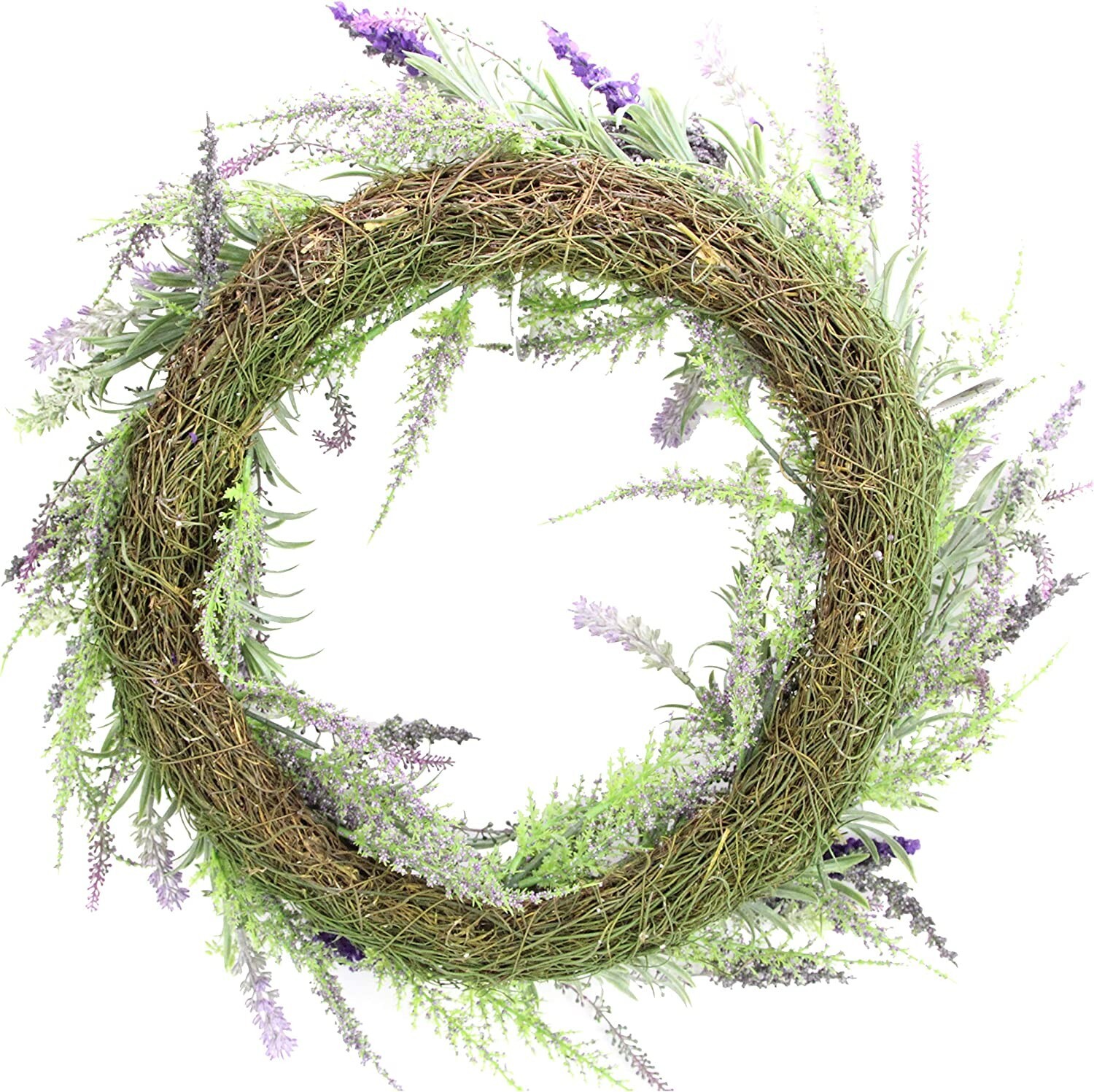 Admired By Nature Artificial 22” French Lavender Wreath