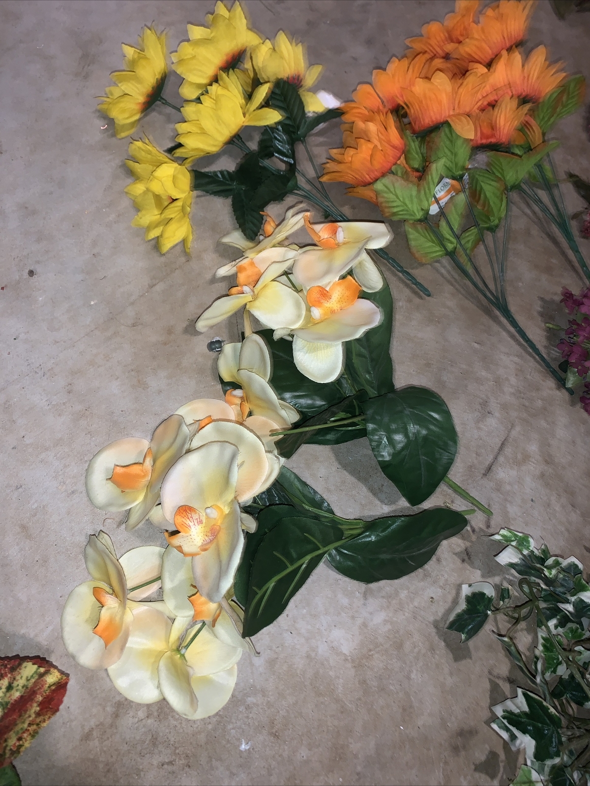 Assortment Floral Stems Vines Spring Summer Fall New Used Ivy Flowers SET ❤️tb5m